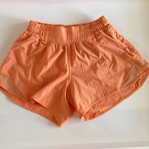 Light Orange Lululemon Hotty Hot Shorts Size 2 Tall